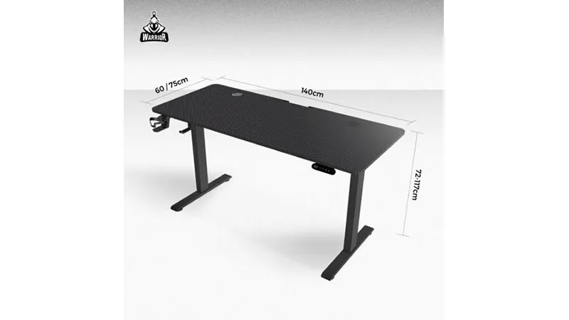 Bàn gaming nâng hạ Warrior Paladin WGT605 Black