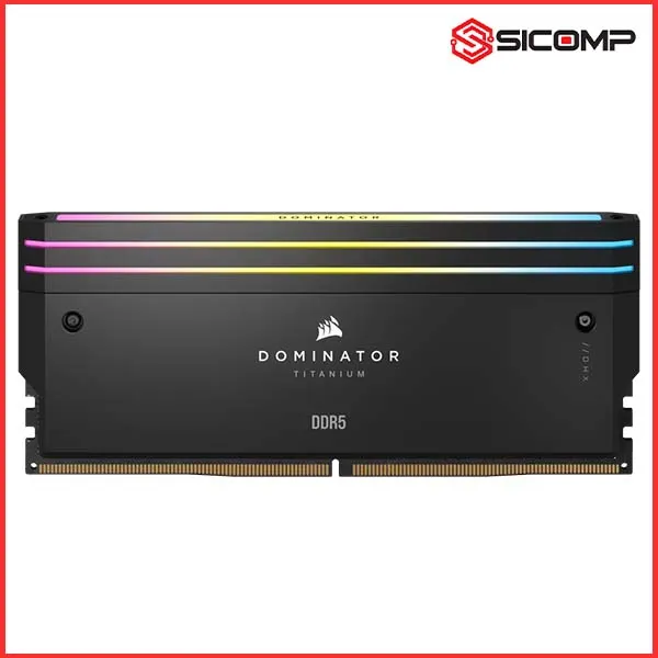 RAM DESKTOP CORSAIR DOMINATOR TITANIUM RGB BLACK HEATSPREADER 64GB (2x32GB) DDR5 6600MHZ (CMP64GX5M2X6600C32), Picture 3