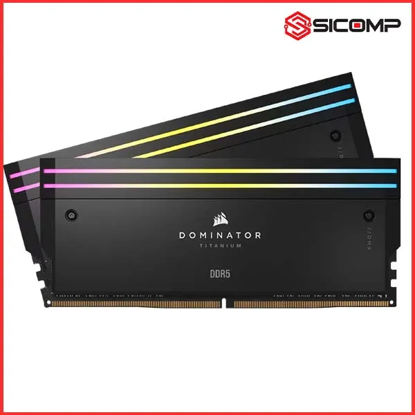 RAM DESKTOP CORSAIR DOMINATOR TITANIUM RGB BLACK HEATSPREADER 64GB (2x32GB) DDR5 6600MHZ (CMP64GX5M2X6600C32), Picture 4