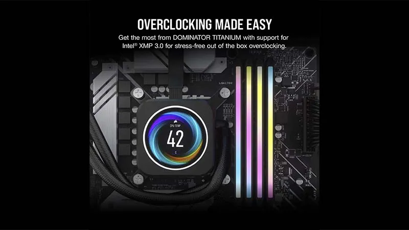 RAM DESKTOP CORSAIR DOMINATOR TITANIUM RGB BLACK HEATSPREADER 64GB (2x32GB) DDR5 6600MHZ (CMP64GX5M2X6600C32)