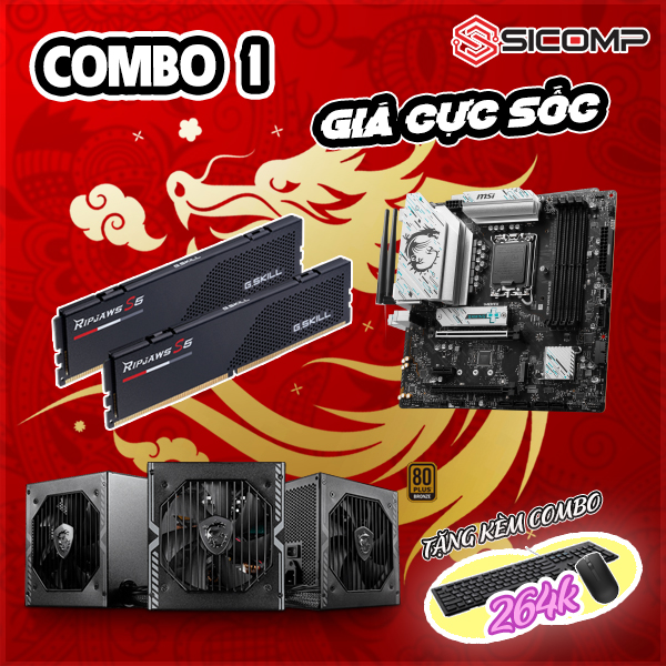 [KHUYẾN MÃI] COMBO 1 - B760M GAMING PLUS WIFI | 32GB RAM | 650W 80+ BRONZE, Picture 1