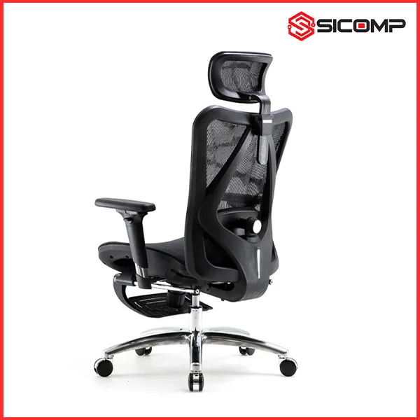 GHẾ CÔNG THÁI HỌC SIHOO M57B-N101 (KHUNG ĐEN, LƯỚI ĐEN), Picture 2