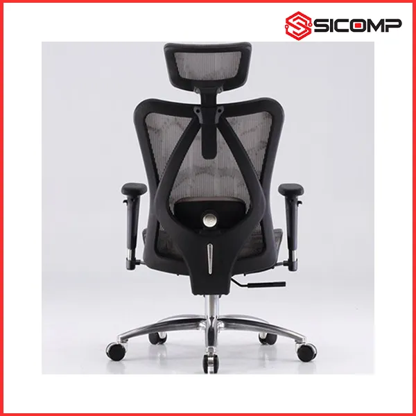 GHẾ CÔNG THÁI HỌC SIHOO M57-N102 BLACK FRAME GREY MESH (KHUNG ĐEN, LƯỚI XÁM), Picture 3