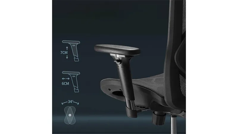 GHẾ CÔNG THÁI HỌC SIHOO M57-N102 BLACK FRAME GREY MESH (KHUNG ĐEN, LƯỚI XÁM)