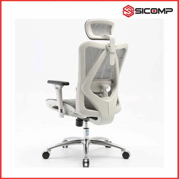 GHẾ CÔNG THÁI HỌC SIHOO M57-N103 GREY FRAME GREY MESH (KHUNG XÁM, LƯỚI XÁM), Picture 4