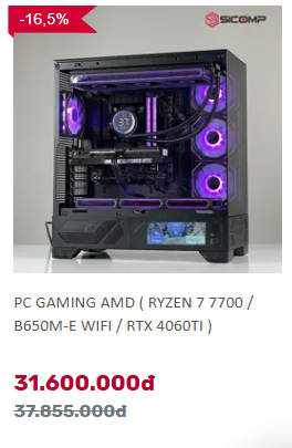 PC Gaming LOL Ryzen 7 7700 RTX 4060Ti PC Gaming LOL Ryzen 7 7700 RTX 4060Ti