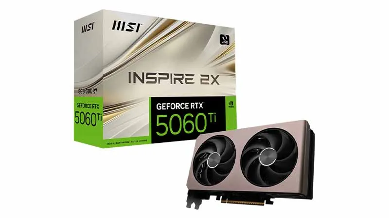 CARD MÀN HÌNH MSI GEFORCE RTX 5060 TI 8G INSPIRE 2X