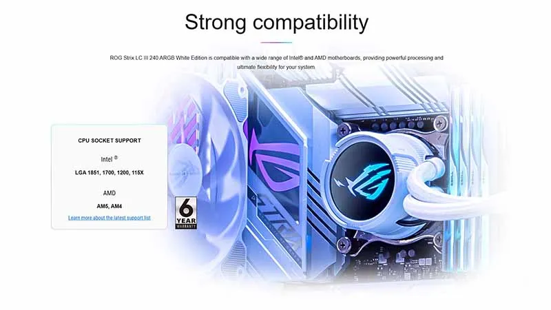 TẢN NHIỆT NƯỚC AIO ASUS ROG STRIX LC III 240 ARGB WHITE EDTION