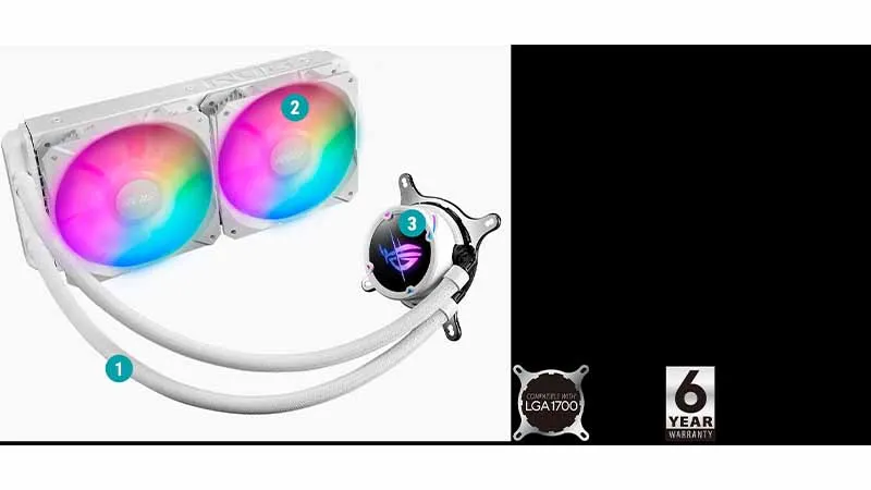 TẢN NHIỆT NƯỚC AIO ASUS ROG STRIX LC II 240 ARGB WHITE EDTION