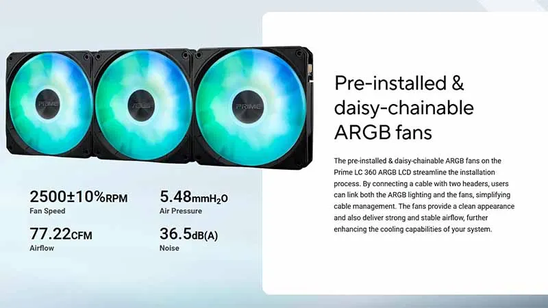 TẢN NHIỆT NƯỚC AIO ASUS PRIME LC 360 ARGB LCD