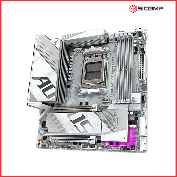 MAINBOARD GIGABYTE B850M AORUS ELITE WIFI 6E ICE, CHÍNH HÃNG, Picture 4