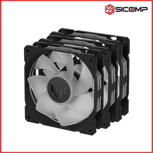 FAN TẢN NHIỆT ASUS TUF GAMING TR120 ARGB REVERSE FAN  - TRIPLE PACK (PACK 3 FAN ARGB 120MM), Picture 2