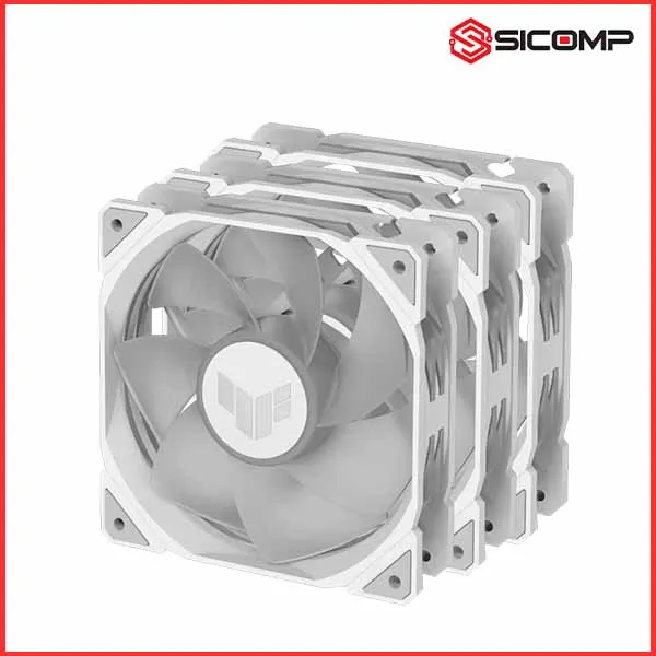 FAN TẢN NHIỆT ASUS TUF GAMING TR120 ARGB REVERSE FAN - TRIPLE PACK WHITE (PACK 3 FAN ARGB 120MM), Picture 2