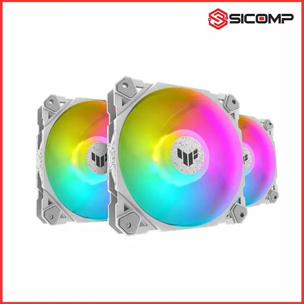 FAN ASUS TUF GAMING TF120 ARGB 3IN1 WHITE ( PACK 3FAN 120MM/ CÓ HUB)), Picture 2