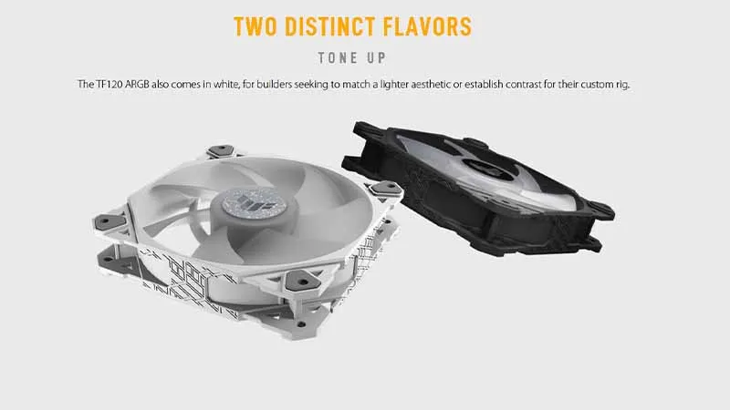 FAN ASUS TUF GAMING TF120 ARGB 3IN1 WHITE ( PACK 3FAN 120MM/ CÓ HUB))