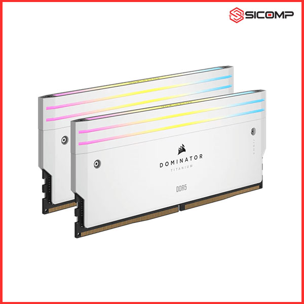 RAM DESKTOP CORSAIR DOMINATOR TITANIUM RGB WHITE 64GB (2x32GB) DDR5 6000MHZ (CMP64GX5M2X6000C30W), Picture 3