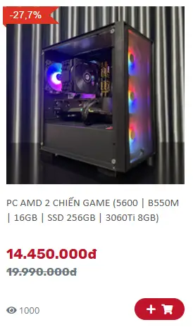 PC AMD 2 CHIẾN GAME