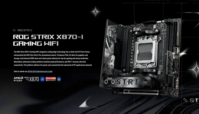 ASUS ROG STRIX X870-I GAMING WIFI 7