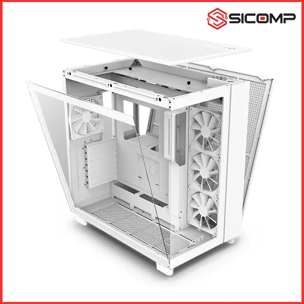 VỎ CASE NZXT H9 FLOW ALL WHITE (ATX | MID TOWER | KÈM 4 FAN), Picture 4