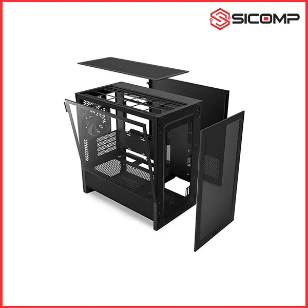 VỎ CASE NZXT H3 FLOW ALL BLACK M-ATX MICRO ATX (CC-H31FW-01), Picture 6