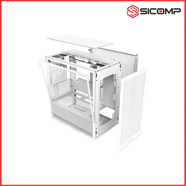 VỎ CASE NZXT H3 FLOW ALL WHITE M-ATX MICRO ATX (CC-H31FW-01), Picture 6