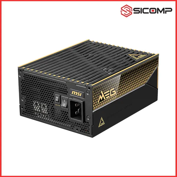 NGUỒN MSI MEG AI1600T PCIE5 80 PLUS TITANIUM - 1600W (MÀU VÀNG / DUAL-NATIVE 12V-2X6 CONNECTOR / FULL MODULAR), Picture 2