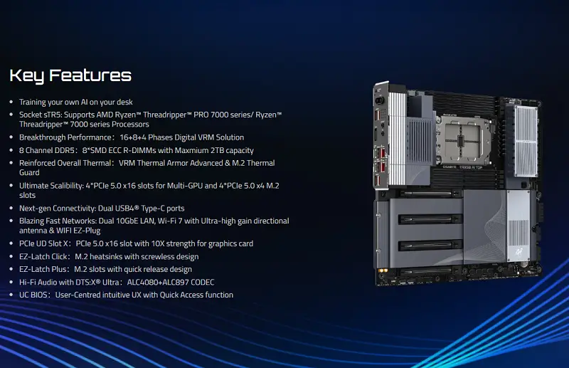 MAINBOARD GIGABYTE TRX50 AI TOP