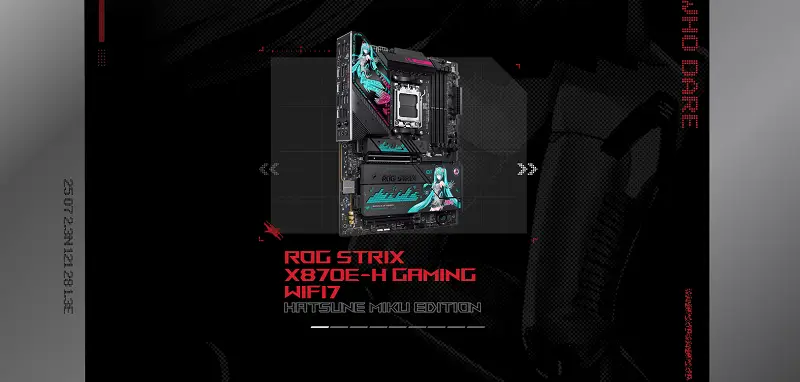 ASUS ROG STRIX X870E-H GAMING WIFI 7 HATSUNE MIKU EDITION