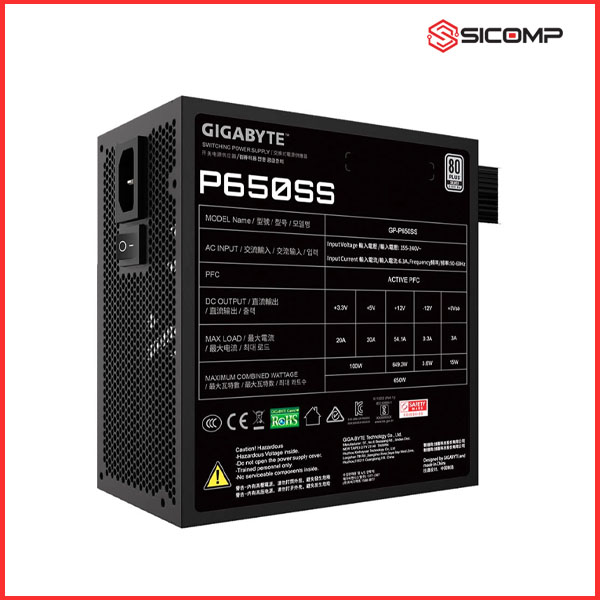 NGUỒN GIGABYTE P650SS 650W (80 PLUS SILVER, ATX 3.0), Picture 5
