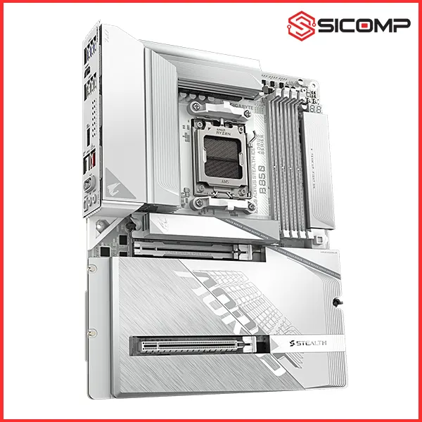 MAINBOARD GIGABYTE B850 AORUS STEALTH ICE WIFI 7 - X3D TURBO MODE, Picture 3