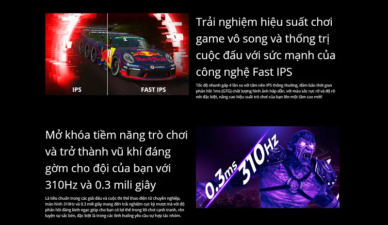 Tần số 310 Hz và độ trễ 0.3 ms