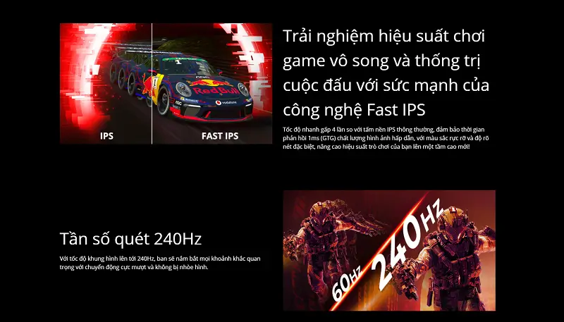 Tần số quét 240 tốc độ