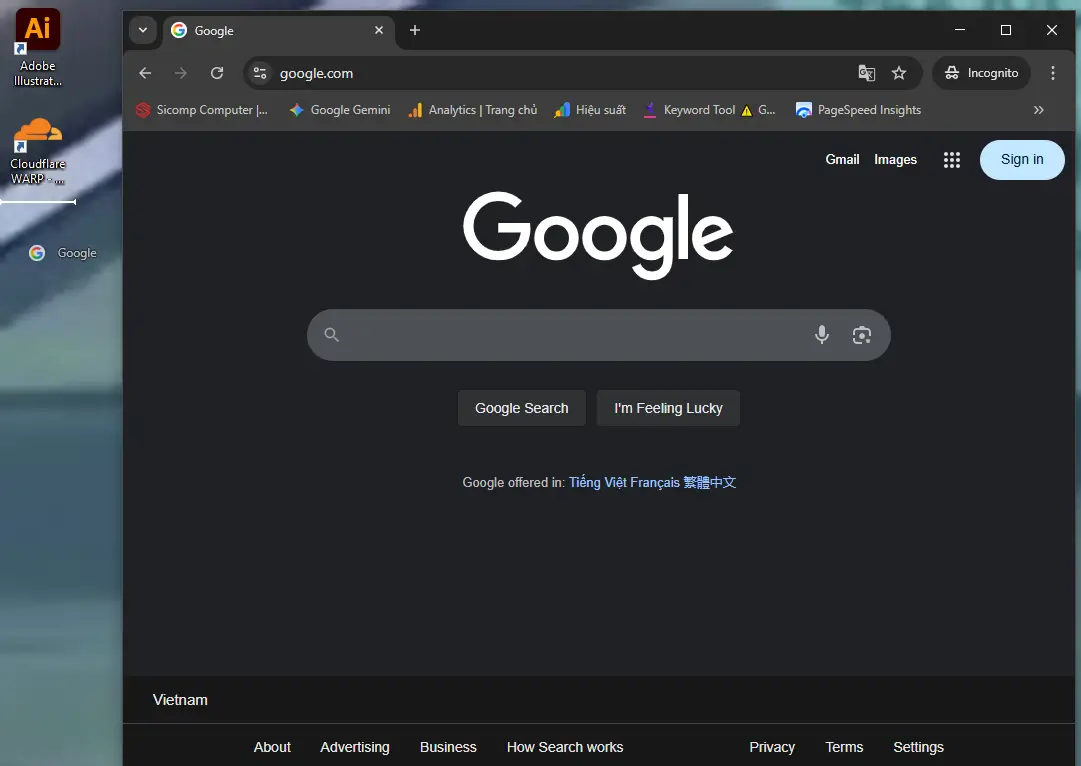 Kéo biểu tượng bên cạnh thanh địa chỉ ra desktop.