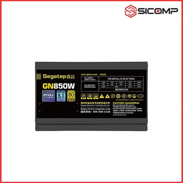  NGUỒN SEGOTEP GN850W 80 PLUS GOLD | ATX 3.1 | PCIE 5.1, Picture 3