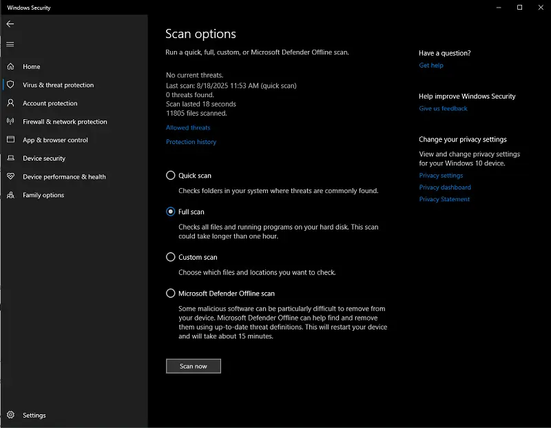 Quét Virus trên máy tính