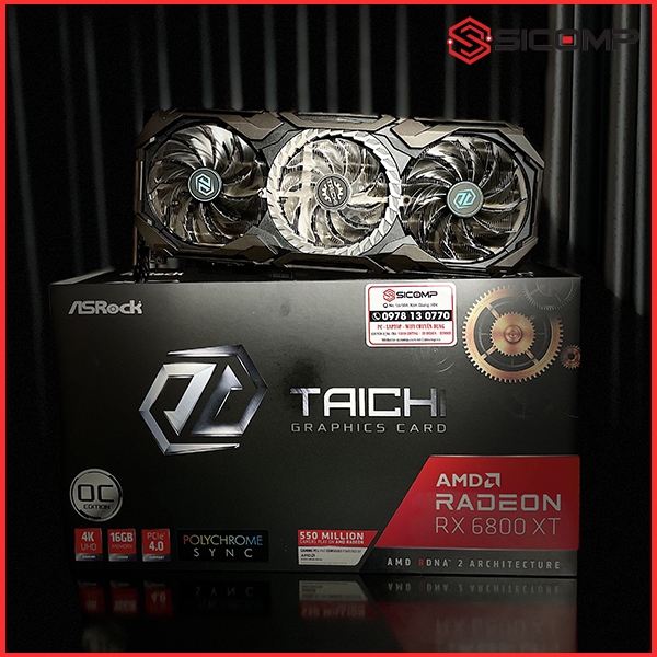 CARD MÀN HÌNH ASROCK RADEON RX 6800 XT TAICHI 16G OC, Picture 5