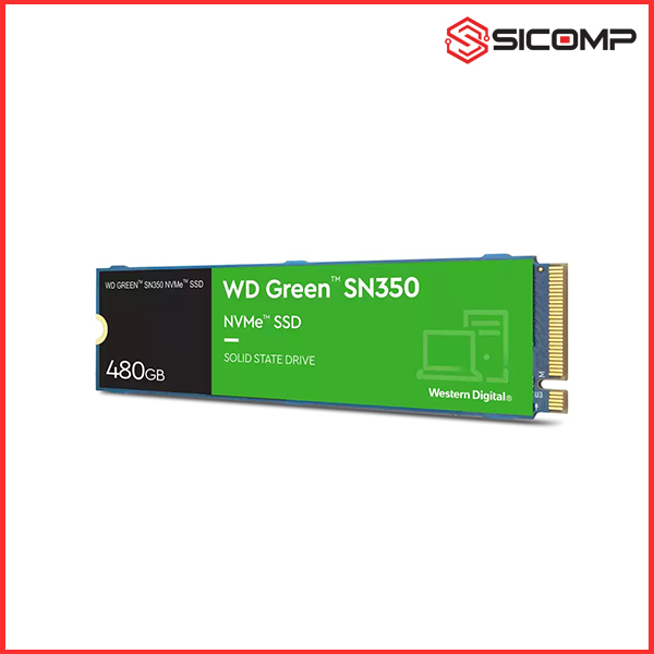 Ổ CỨNG SSD WESTERN DIGITAL GREEN SN350 480GB PCIE GEN3 X4 NVME M.2 2280 (ĐỌC 2400MB/s - GHI 1650MB/s), Picture 3