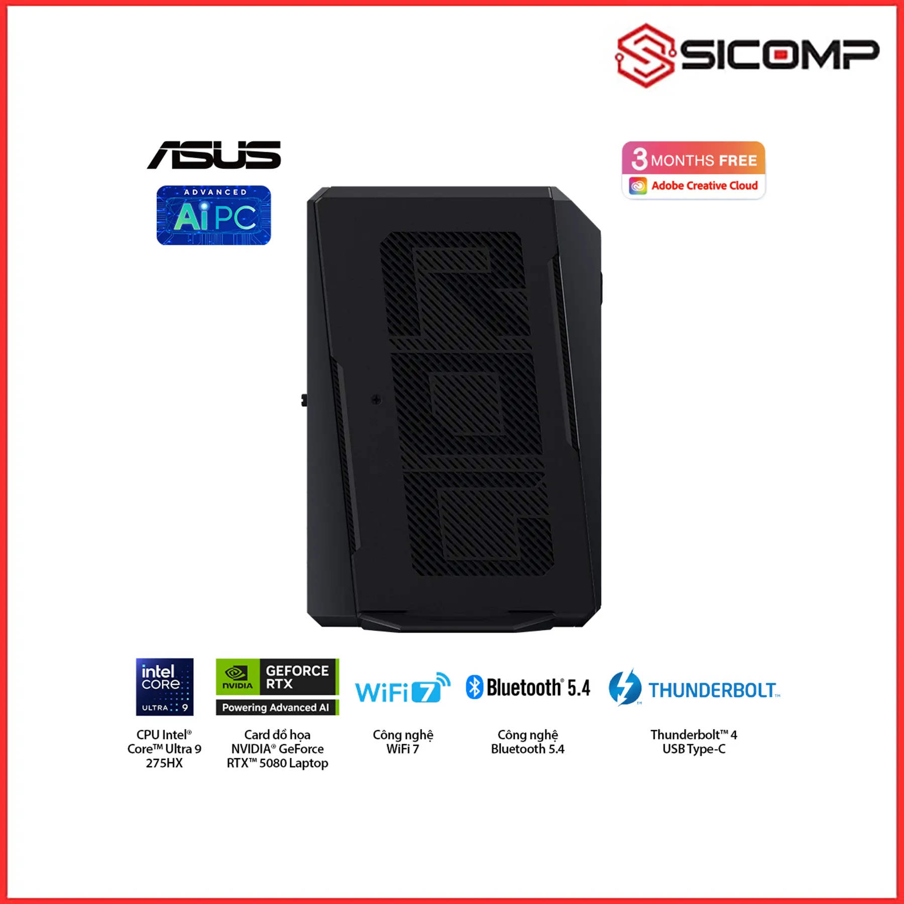 MÁY TÍNH MINI PC ROG NUC RNUC15JNK ( ULTRA 9 275HX | RTX 5080 | 32GB | WIFI 7 ), Picture 5