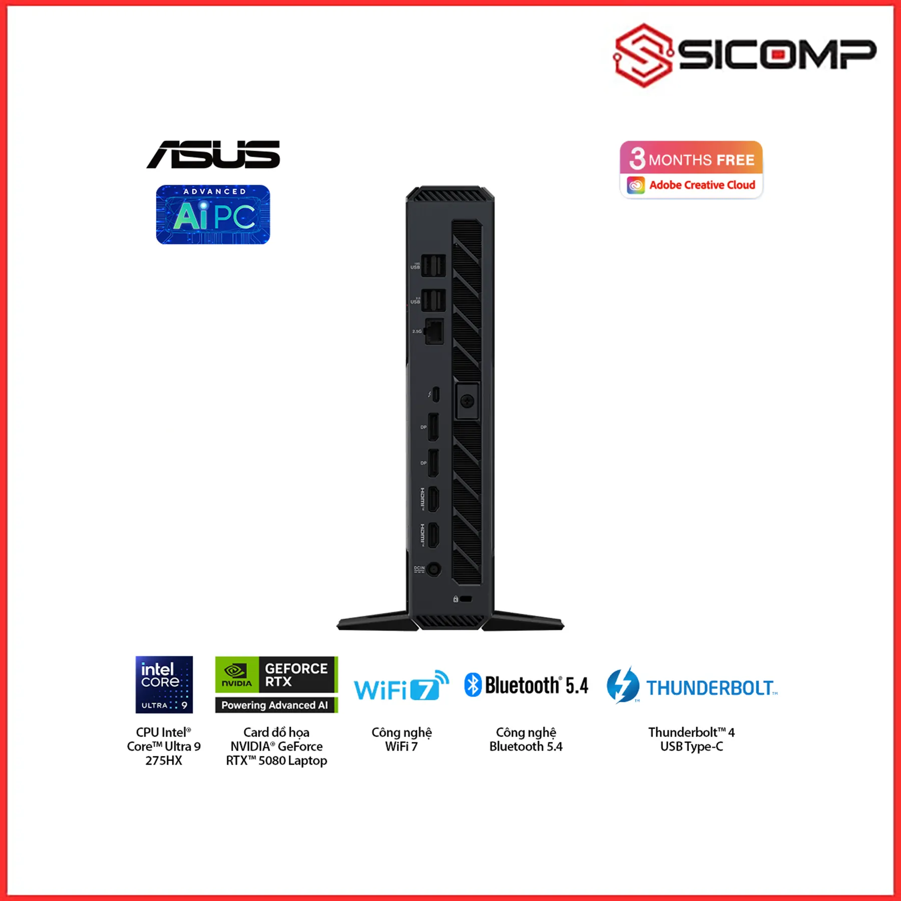 MÁY TÍNH MINI PC ROG NUC RNUC15JNK ( ULTRA 9 275HX | RTX 5080 | 32GB | WIFI 7 ), Picture 7