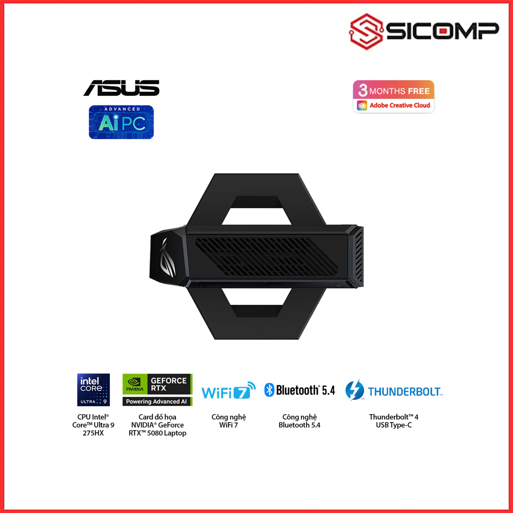 MÁY TÍNH MINI PC ROG NUC RNUC15JNK ( ULTRA 9 275HX | RTX 5080 | 32GB | WIFI 7 ), Picture 10