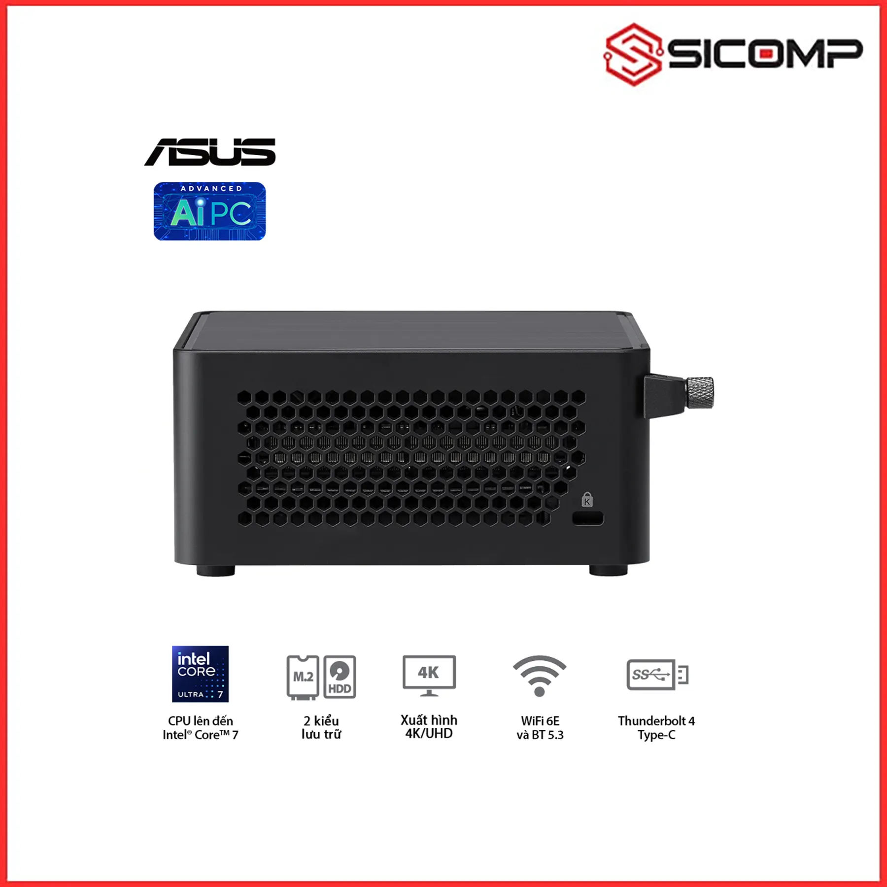 MÁY TÍNH MINI PC NUC 14 PRO RNUC14RVHU7 ( ULTRA 7 155H | 2 X DDR5 6400 | 1 X M.2 ), Picture 3