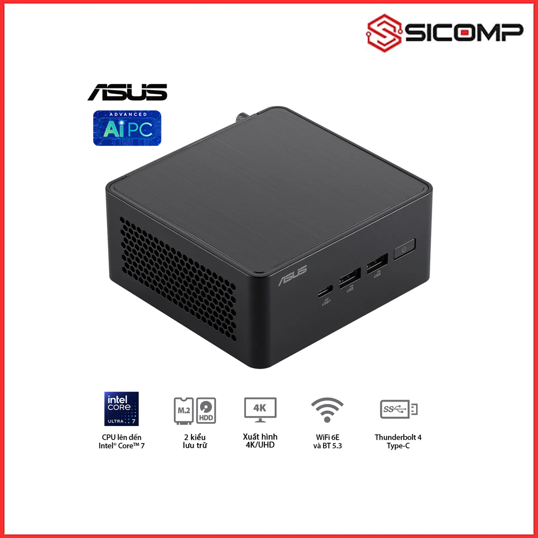 MÁY TÍNH MINI PC NUC 14 PRO RNUC14RVHU7 ( ULTRA 7 155H | 2 X DDR5 6400 | 1 X M.2 ), Picture 6