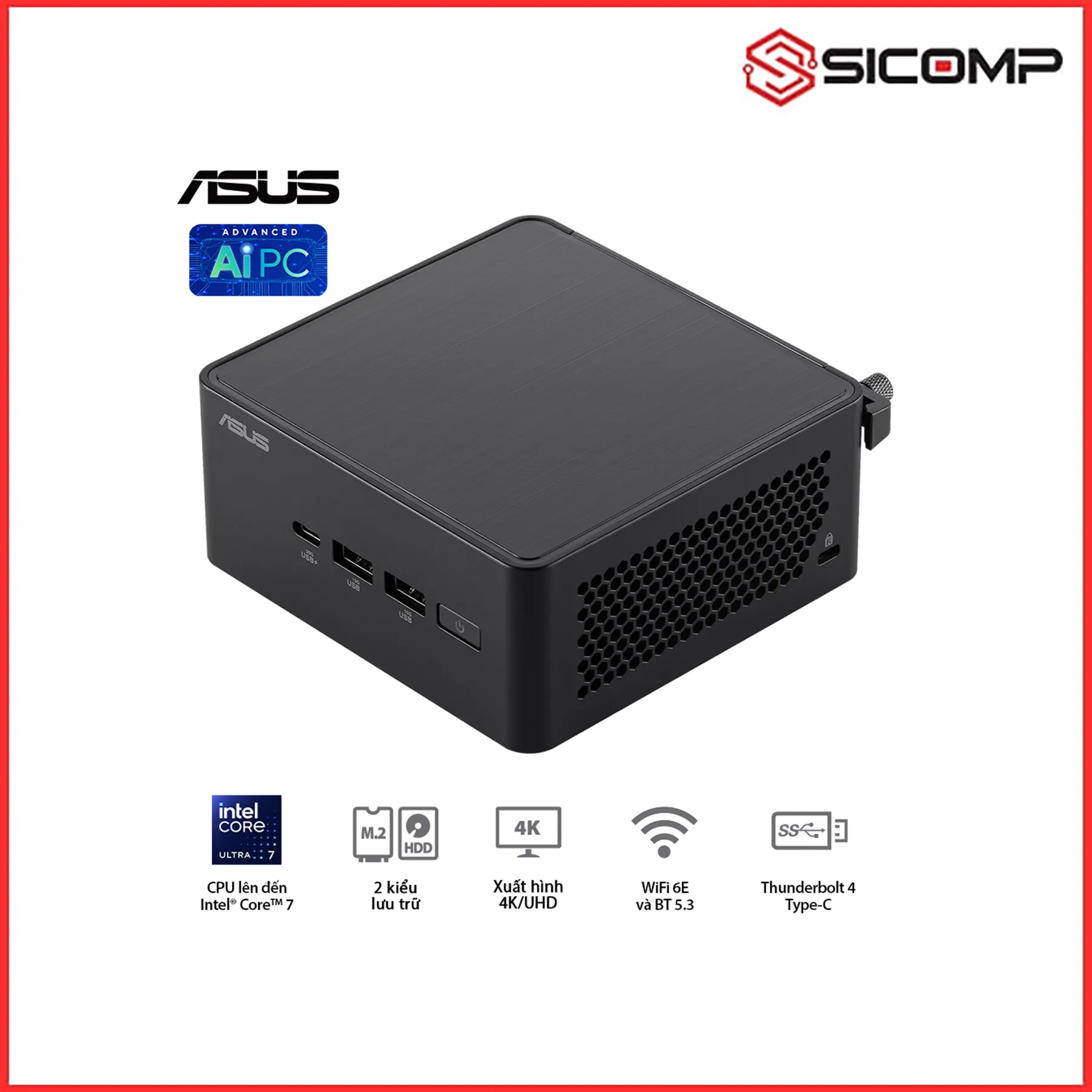 MÁY TÍNH MINI PC NUC 14 PRO RNUC14RVHU7 ( ULTRA 7 155H | 2 X DDR5 6400 | 1 X M.2 ), Picture 7