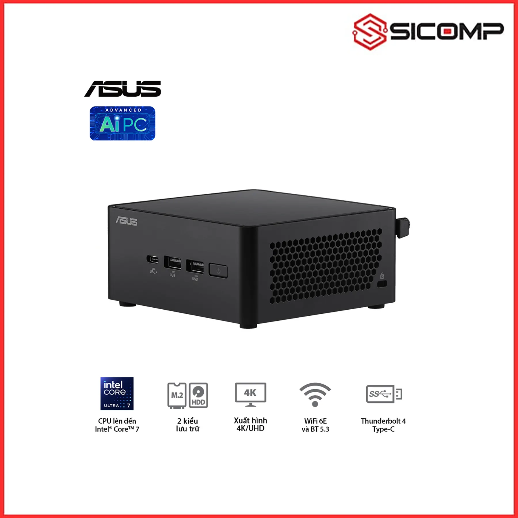 MÁY TÍNH MINI PC NUC 14 PRO RNUC14RVHU7 ( ULTRA 7 155H | 2 X DDR5 6400 | 1 X M.2 ), Picture 9
