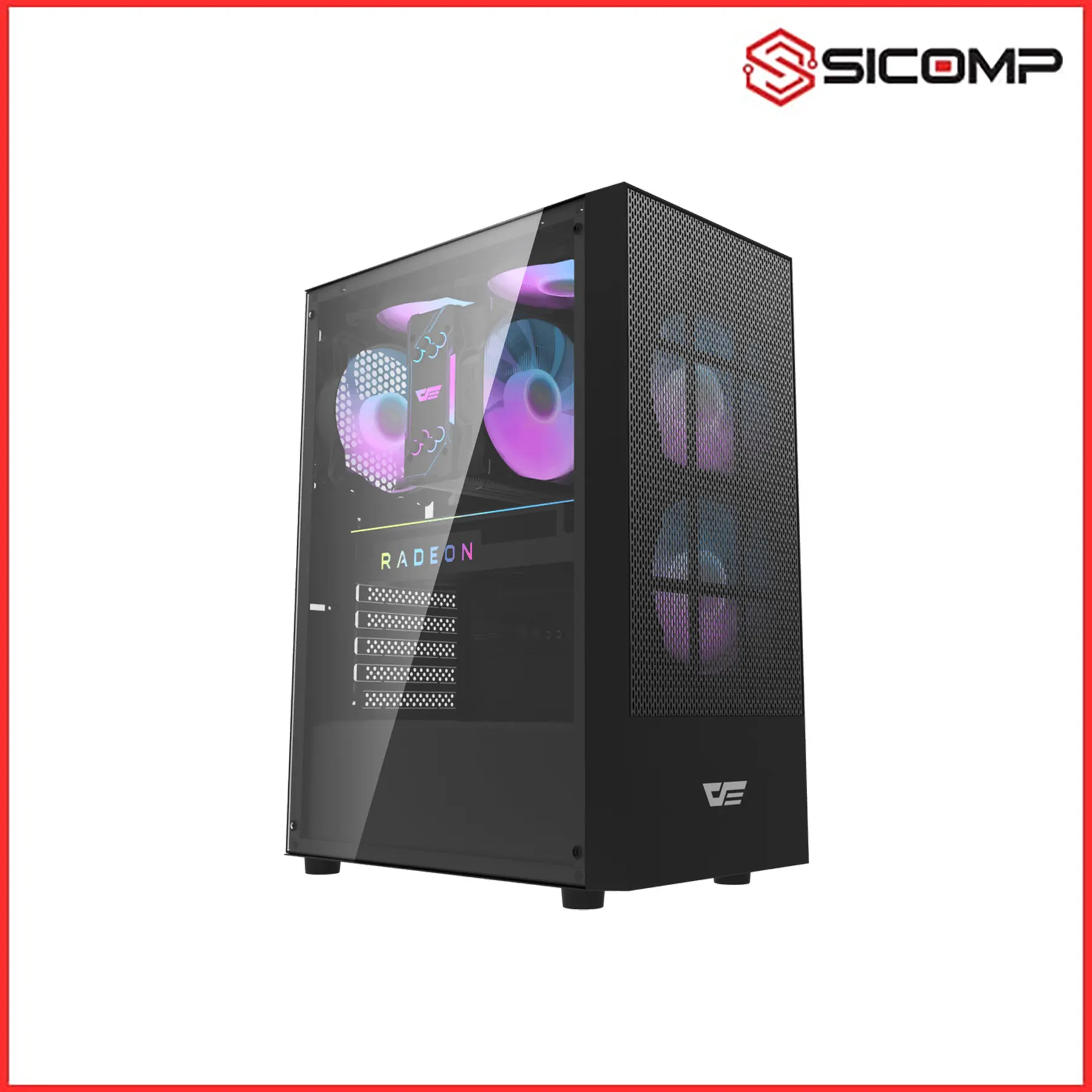 VỎ CASE DARKFLASH A290 BLACK (ATX, MID-TOWER, BLACK), Picture 1