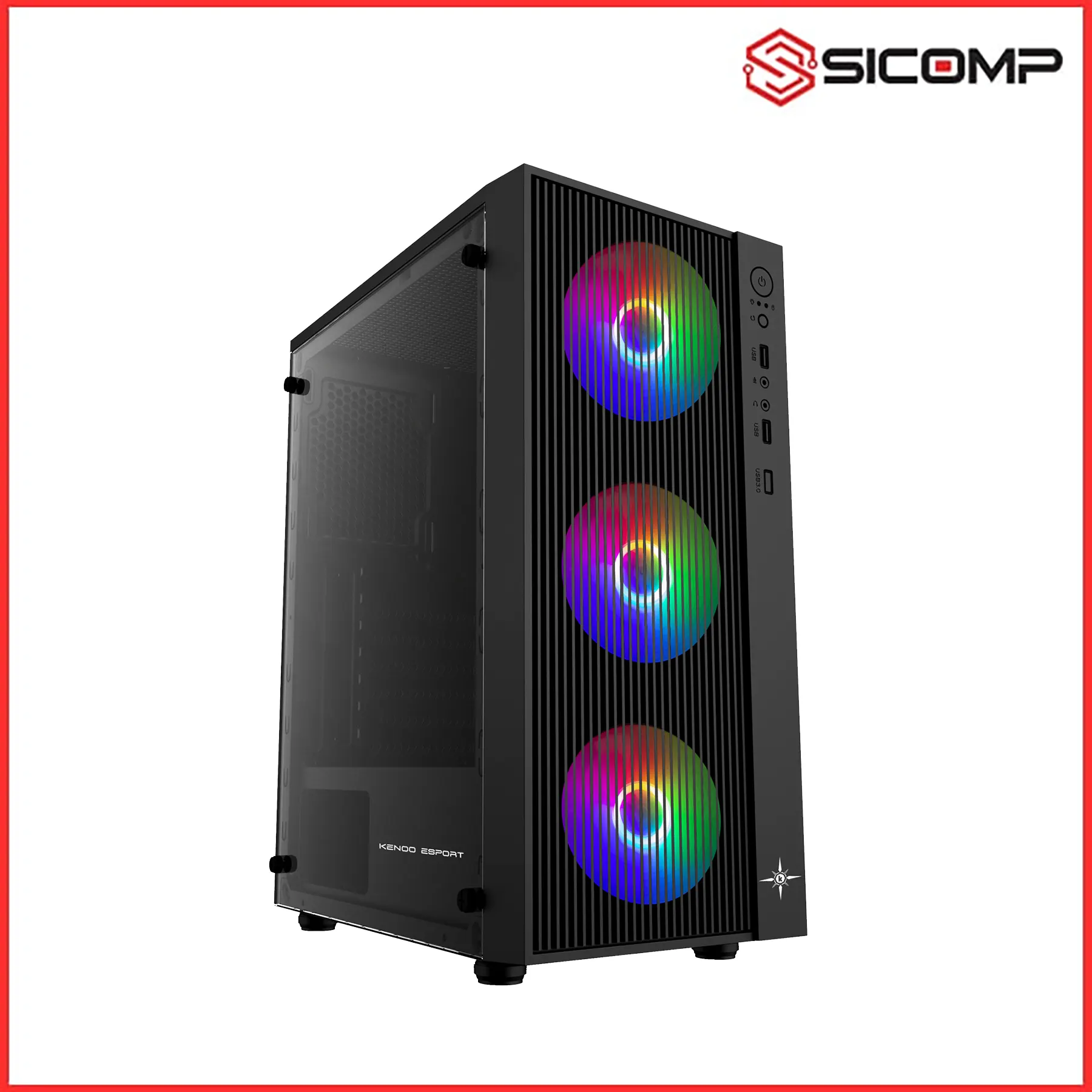 VỎ CASE KENOO ESPORT AF13 BLACK, Picture 2