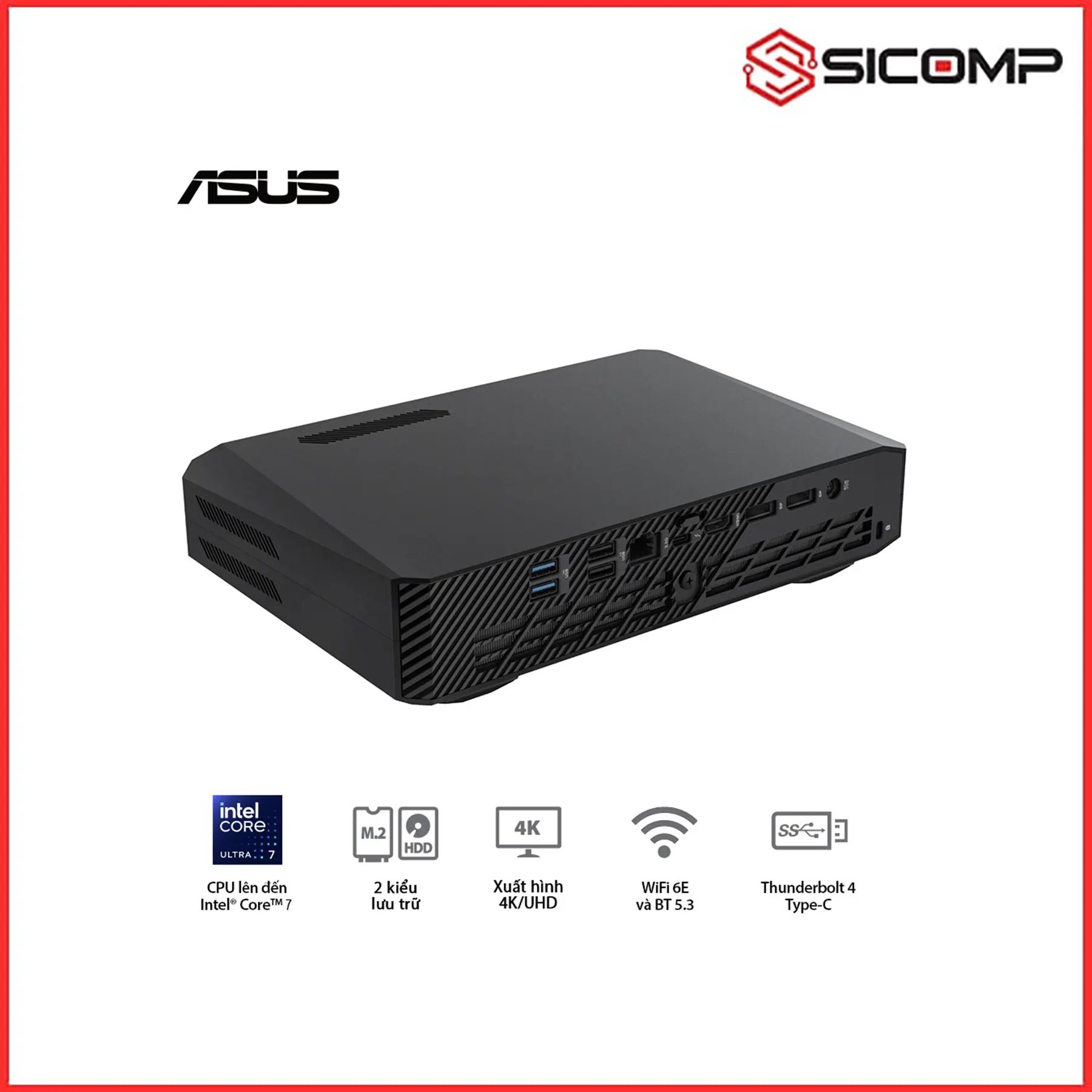 MÁY TÍNH MINI PC ROG NUC RNUC14SRKU7 ( ULTRA 7 155H | RTX 4060 | 2 X DDR5 5600 | WIFI 6E ), Picture 4