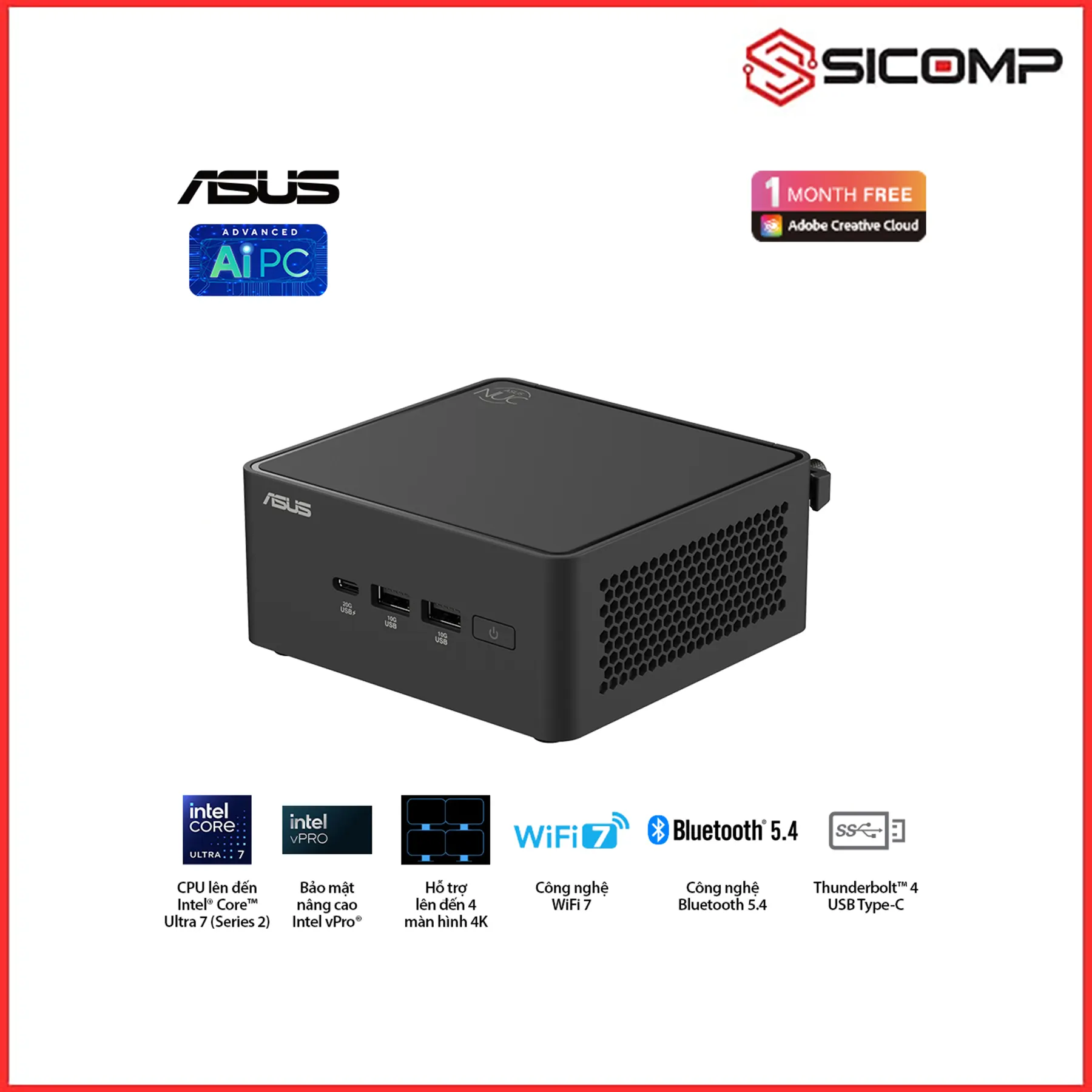 MÁY TÍNH MINI PC NUC 15 PRO NUC15CRHU7 ( ULTRA 7 255H | 2 X DDR5 6400 | 2 X M.2 ), Picture 5