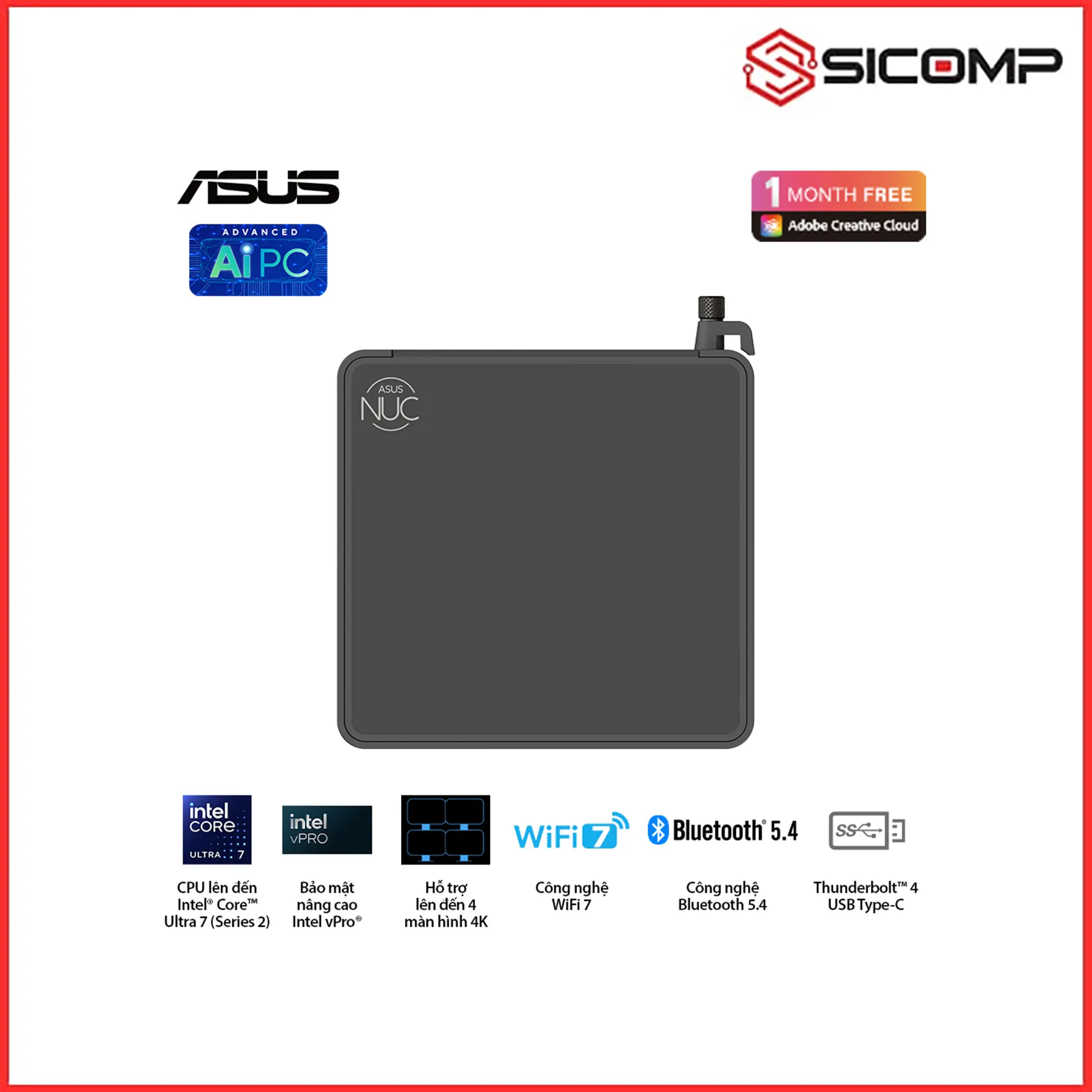 MÁY TÍNH MINI PC NUC 15 PRO NUC15CRHU7 ( ULTRA 7 255H | 2 X DDR5 6400 | 2 X M.2 ), Picture 7