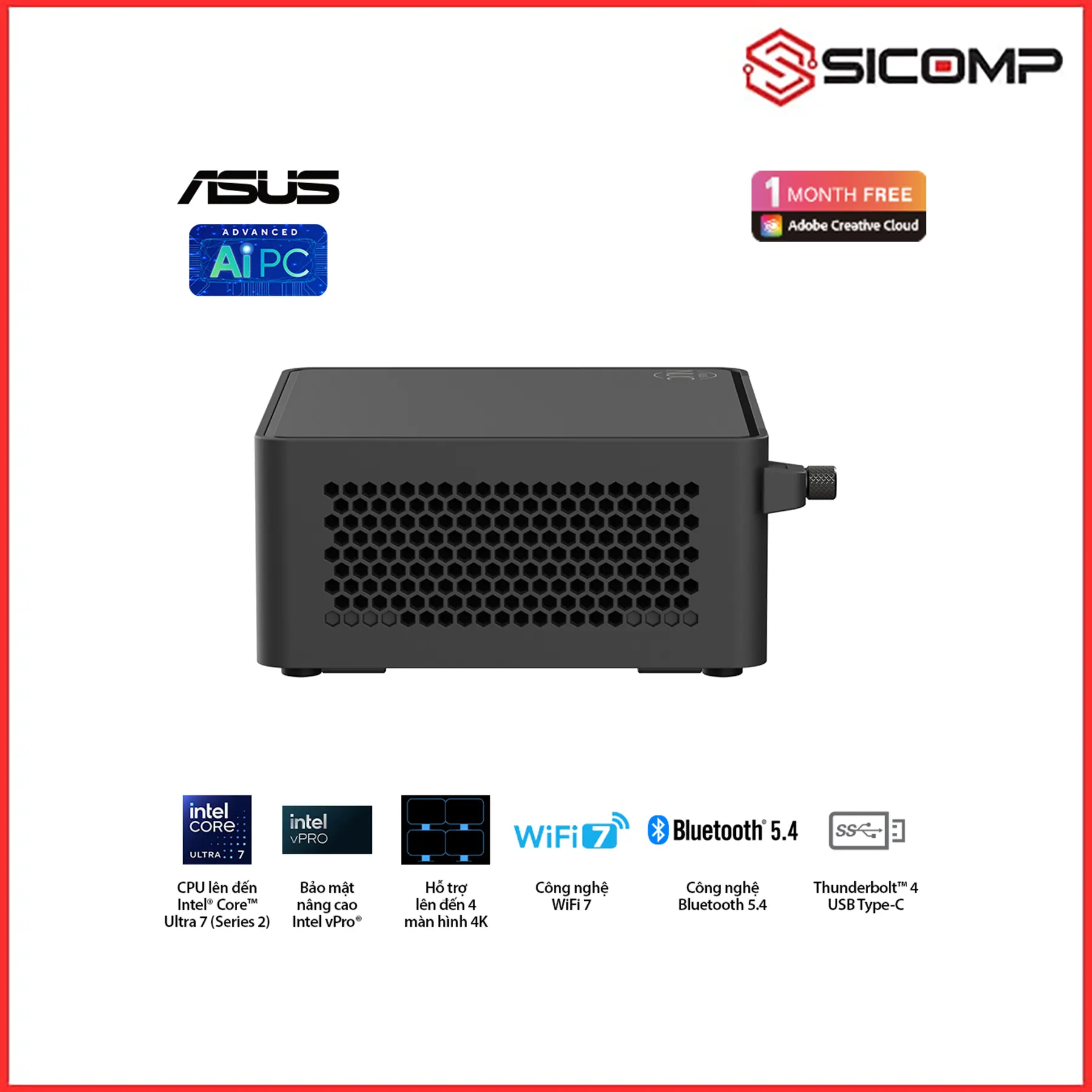 MÁY TÍNH MINI PC NUC 15 PRO NUC15CRHU7 ( ULTRA 7 255H | 2 X DDR5 6400 | 2 X M.2 ), Picture 8